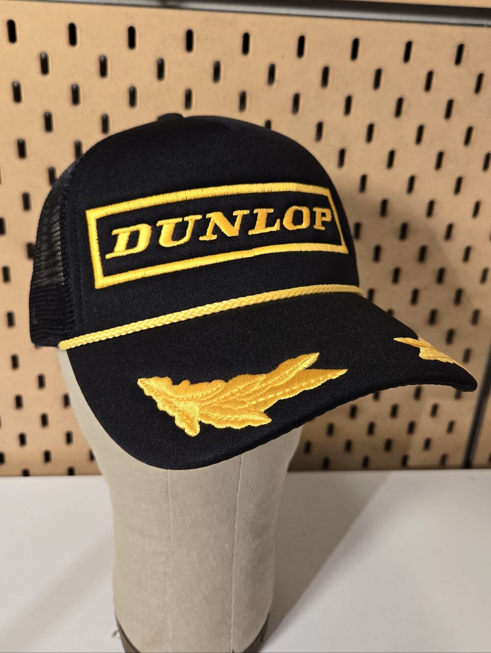 Dunlop Racing Foam Trucker Hat Scrambled Eggs Podium Hat Retro Yacht Rock Vibe